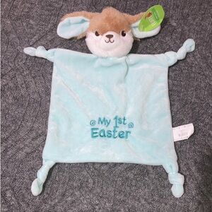 Lovey Baby Green Soft Security Blanket 1st Easter Rabbit Bunny Happy Go Unisex